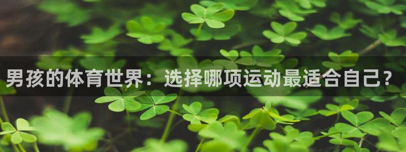 一竞技官方正版app娱乐首页官网下载：男孩的体育世界：选择哪