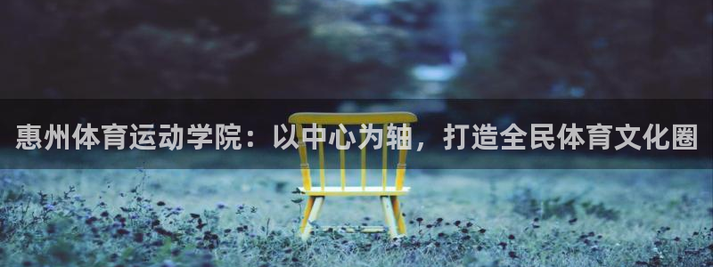 一竞技官网下载招商电话：惠州体育运动学院：以中心为轴